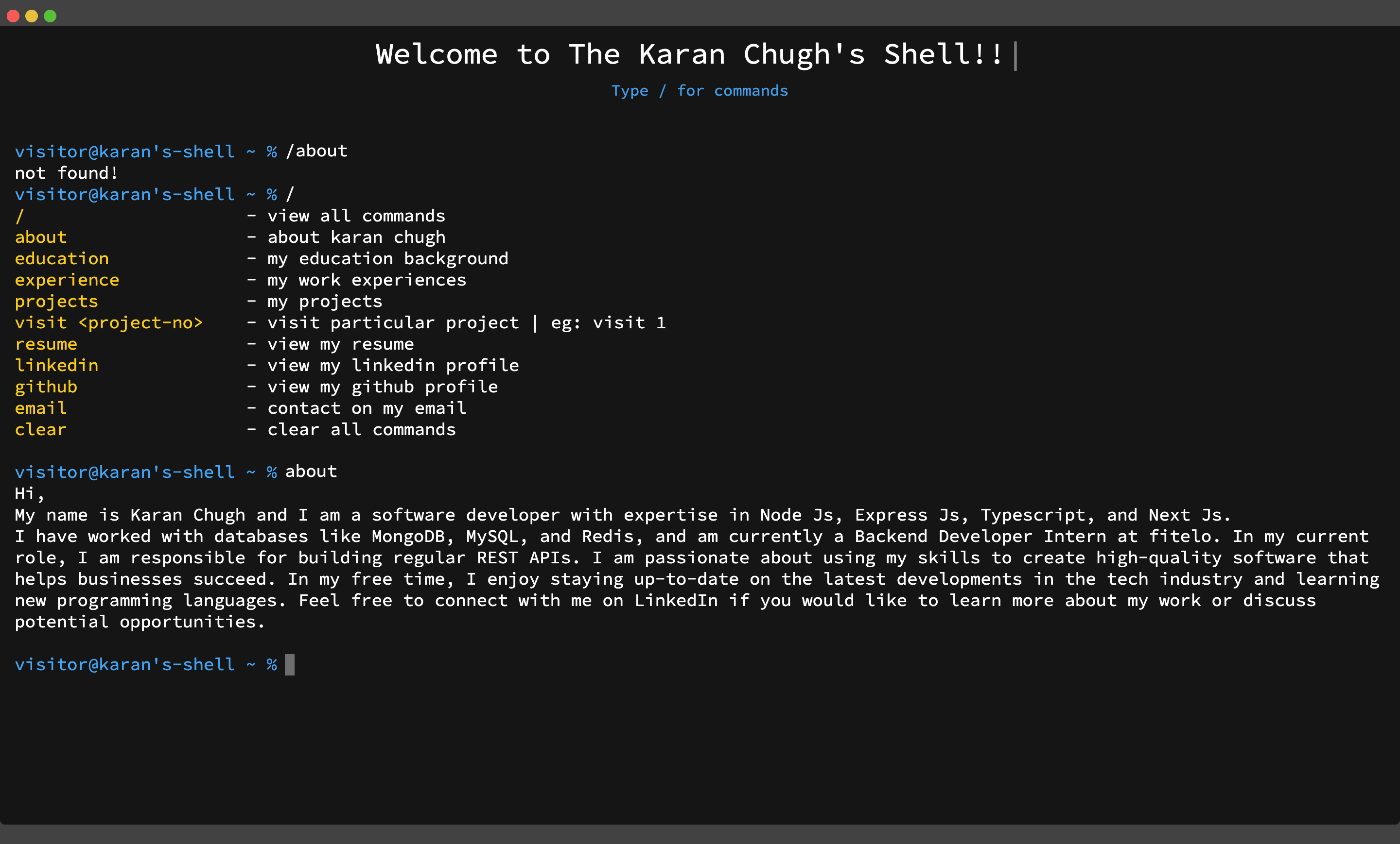 Project Shell Portfolio